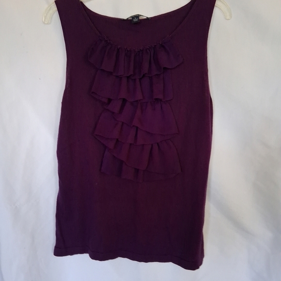 Chadwicks Purple Ruffled Tank Top - Picture 3 of 6